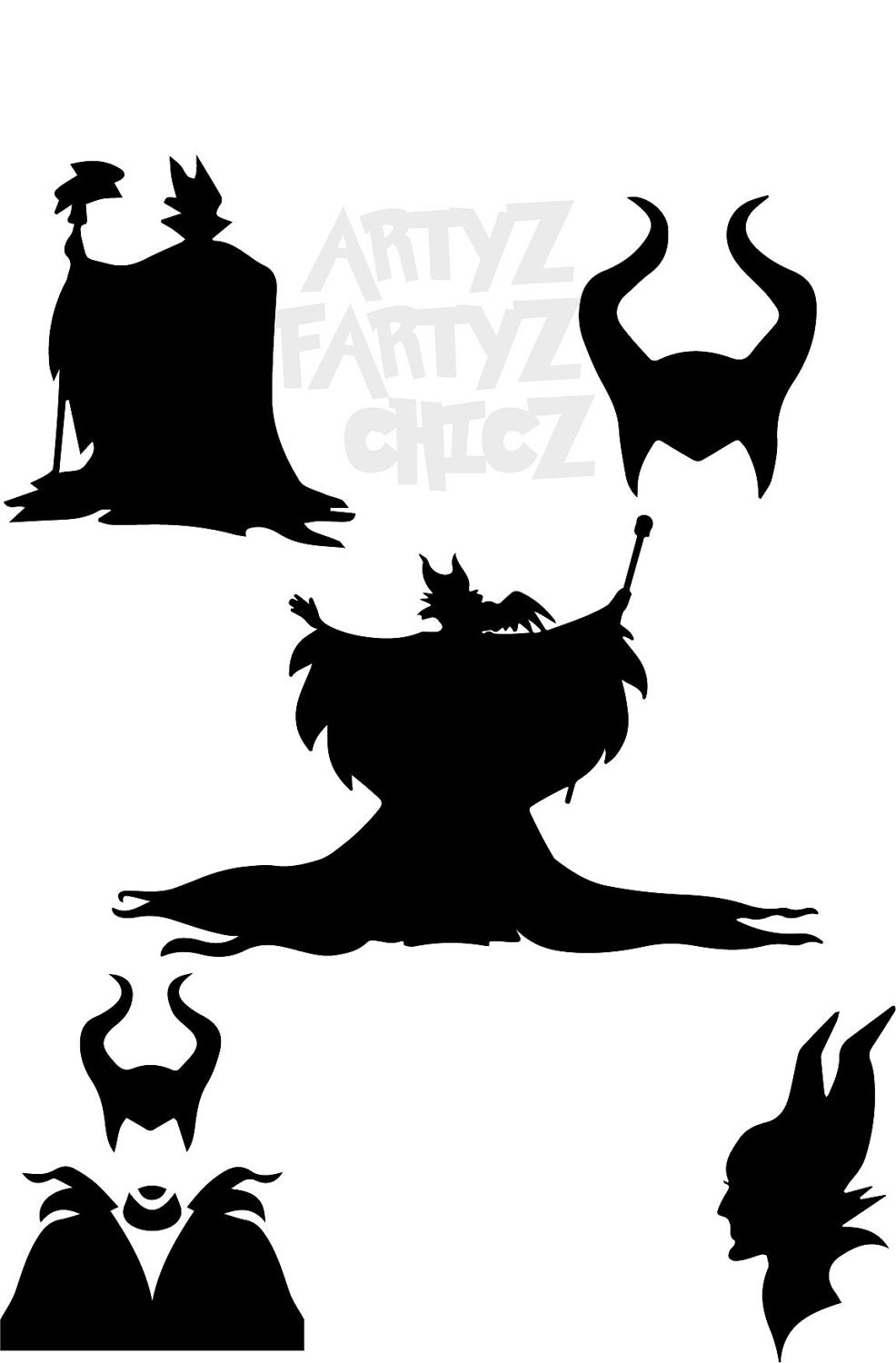 Download Maleficent Digital Item Only Clipart digital download | Etsy