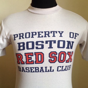 80s Vintage Boston Red Sox Property of Baseball Club mlb T-Shirt - SMALL