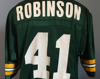 90er Jahre Vintage Eugene Robinson # 41 Green Bay Packers NFL Football Champion Jersey T-Shirt - X-LARGE 52