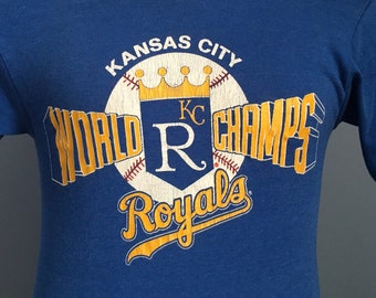 80s Vintage Kansas City Royals World Champs 1985 series champions mlb baseball T-Shirt - SMALL