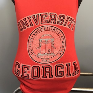80s Vintage Georgia Bulldogs University 1988 UG dawgs ncaa college tank top T-Shirt - SMALL