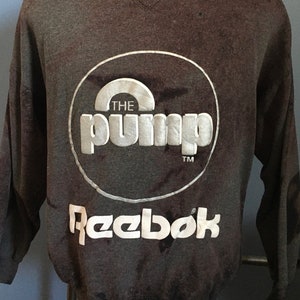 80s 90s Vintage Reebok The Pump shoes athletic sports Sweatshirt - SMALL