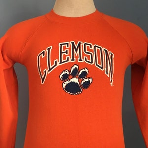 80er Jahre Clemson Tigers College College Sweatshirt - XS X-SMALL