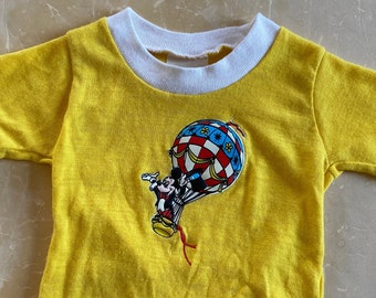 Anni '70 anni '80 Vintage Topolino Walt Disney World Balloon disneyland bambini bambini bambino bambino neonato suoneria T-shirt - GIOVANI 12 MESI