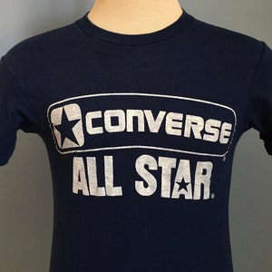 70s 80s Vintage Converse All Star shoes athletic sports T-Shirt - SMALL