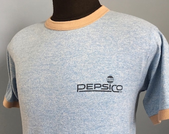 70s 80s Vintage Pepsi Pepsico cola soda ringer T-Shirt - MEDIUM