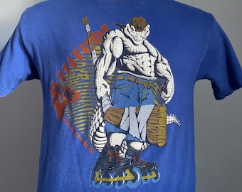 90s Lee Crocodile Grunge T-shirt: Vintage Roller Blade Graphic