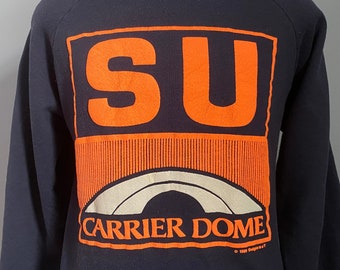 90s Vintage Syracuse Orangemen University 1990 SU Carrier Dome basketball ncaa college Sweatshirt - LARGE