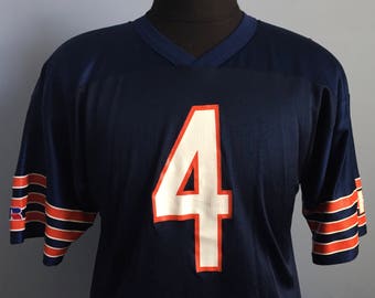 90s Vintage Jim Harbaugh #4 Chicago Bears GSH nfl football Russell Athletic jersey T-Shirt - MEDIUM