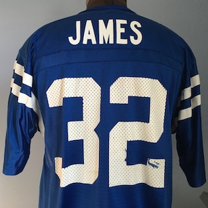 90s 00s Vintage Edgerrin James #32 Indianapolis Colts nfl football Champion jersey T-Shirt - LARGE