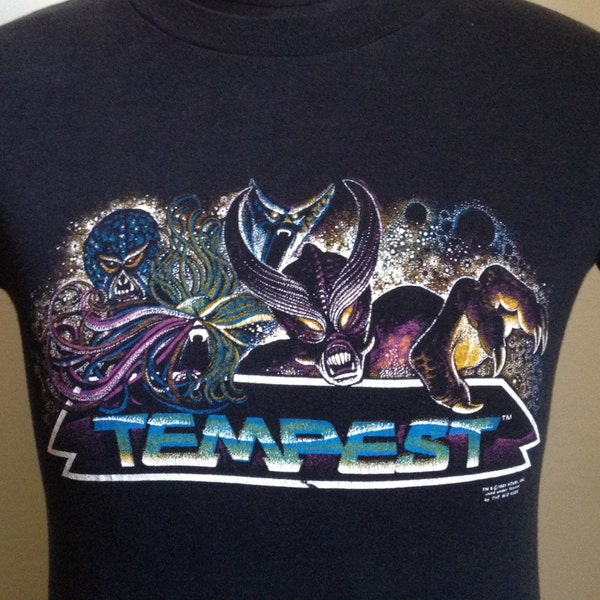 80s Vintage Tempest 1981 video game Atari Wiz Kids T-Shirt - SMALL