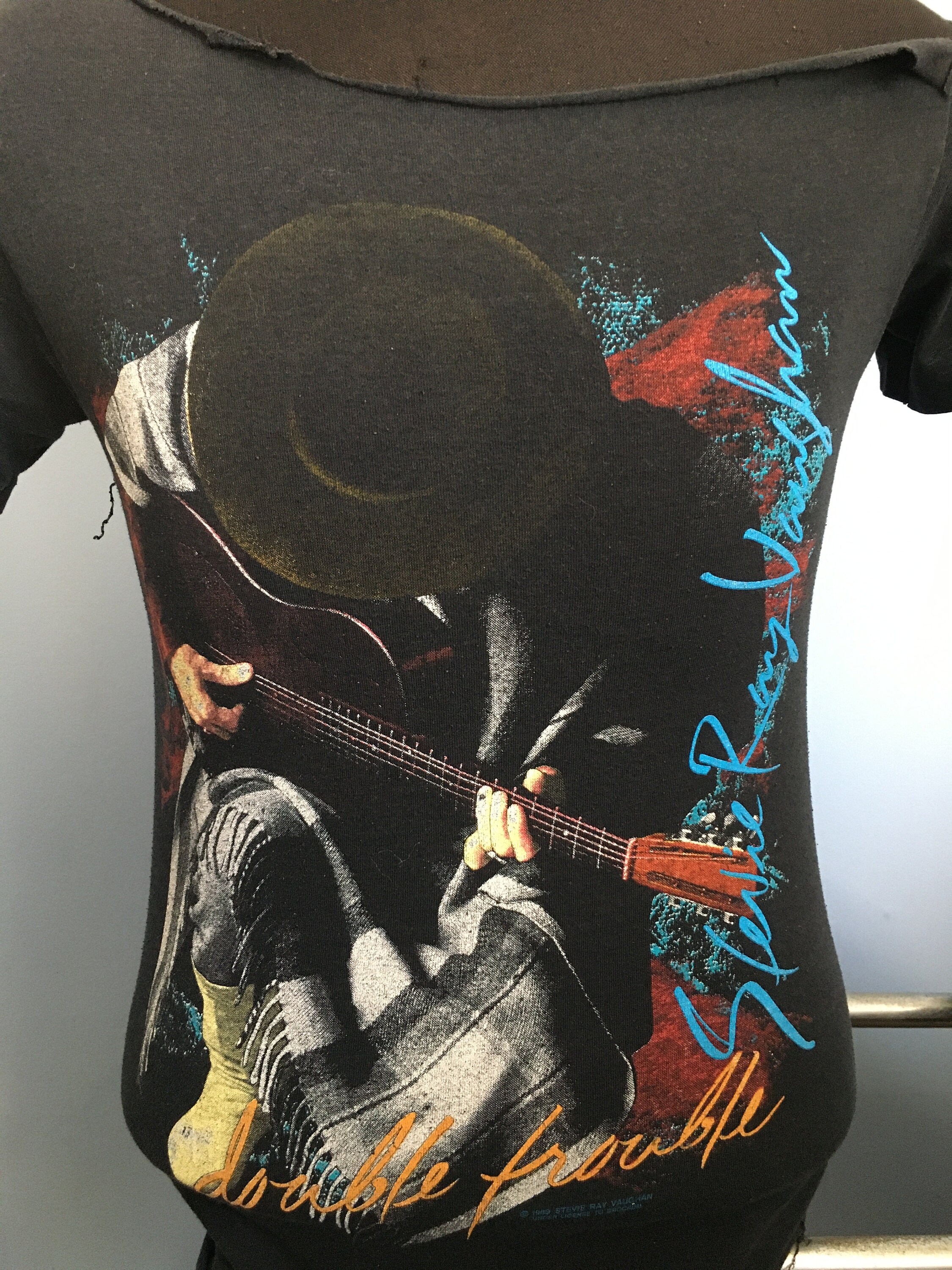 Stevie Ray Vaughan 1989 Tour Tシャツ Stevie Ray Vaughan And Double Trouble 1989 Tee M – Vinyl Ranch