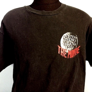 90s Vintage Mystery Science Theater 3000 The Movie 1995 MST3K tv television comedy promo T-Shirt - XL X-LARGE 46-48