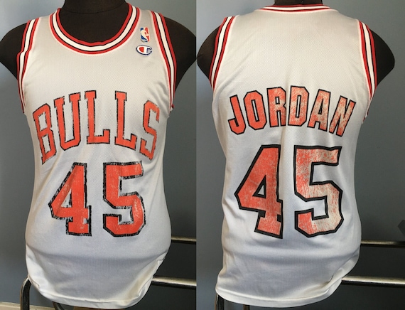 Rare Authentic Vintage Nike NBA Chicago Bulls Michael Jordan #45 Jersey