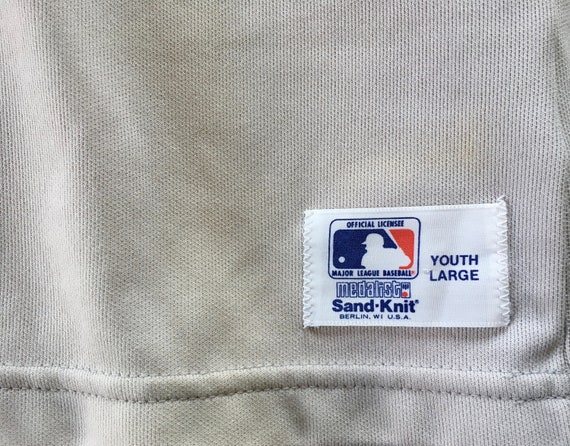 80s Vintage New York Mets Mlb Baseball Medalist Sand-knit Jersey T 