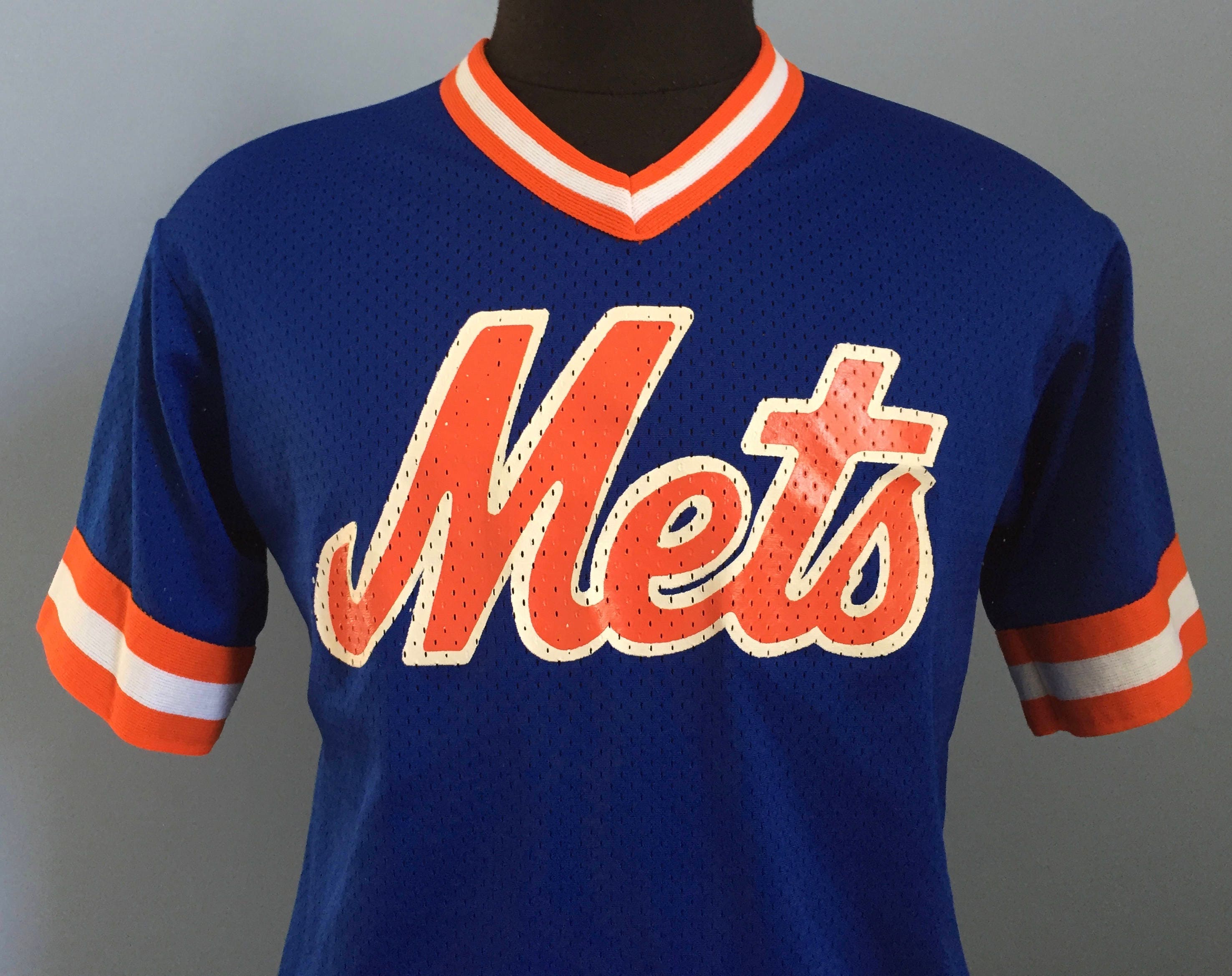 80s Vintage New York Mets Mlb Baseball Majestic Jersey T-shirt -  Hong  Kong