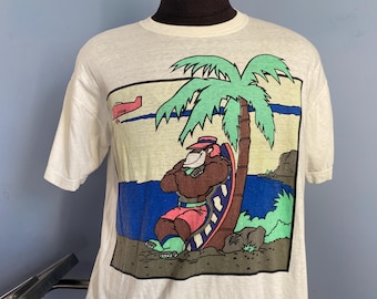 Camiseta corta estilo años 80 de Thrilla Gorilla de T&C Surf Designs Town and Country - TALLA GRANDE