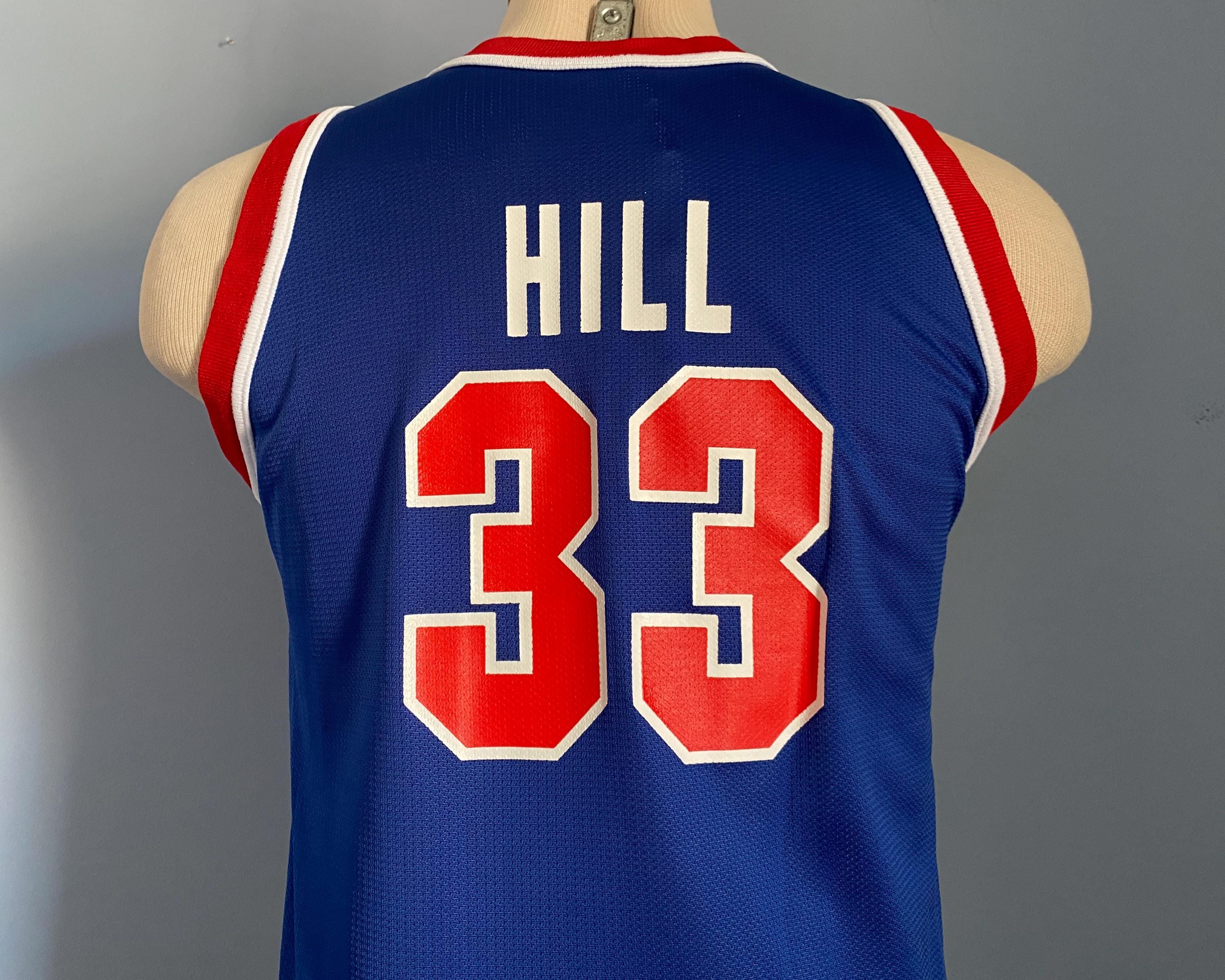 90s Vintage Grant Hill #33 Detroit Pistons Nba Basketball Champion