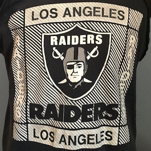 80s 90s Vintage Los Angeles Raiders oakland las vegas nfl football sleeveless Sweatshirt - LARGE