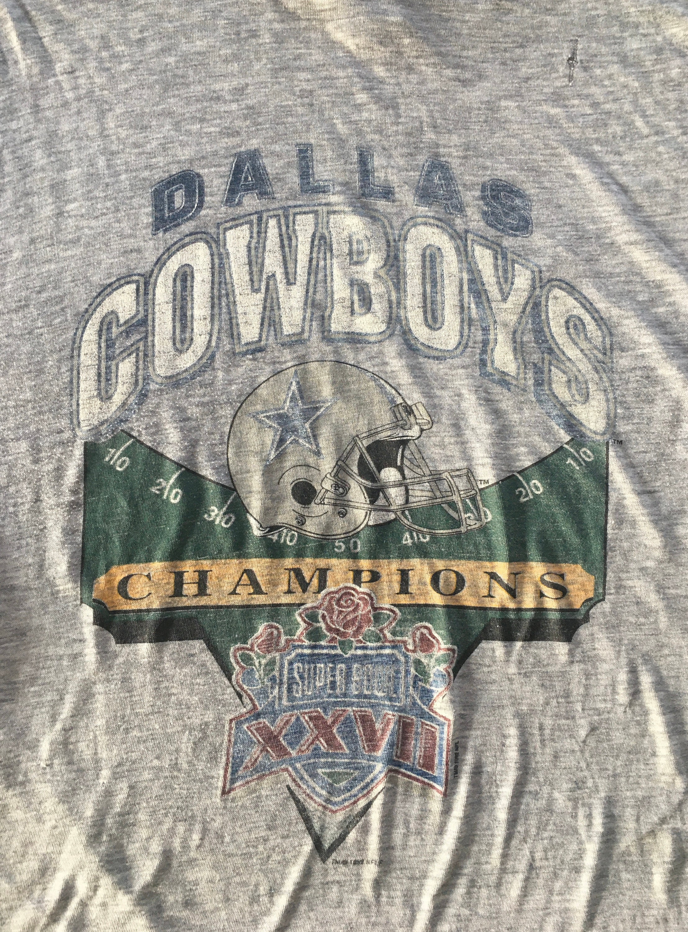 90s Vintage Dallas Cowboys Super Bowl XXVII Champions 1992 1993