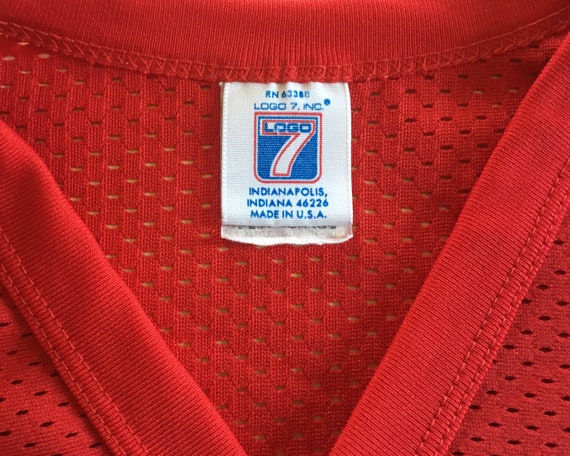 90s NFL チーフス ゲームシャツ 48サイズ デリックトーマス #58 90s VINTAGE NFL RAIDERS 総柄 マルチプリント T-sh Tシャツ