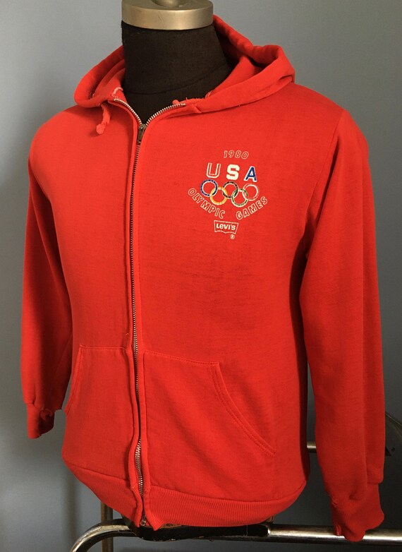 80s Vintage 1980 Olympic Games USA Olympics Lake … - image 2