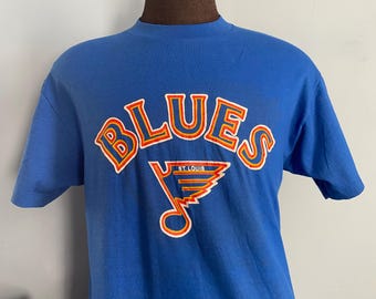 Camiseta vintage de hockey de la NHL de los St. Louis Blues de los años 80 (talla grande)
