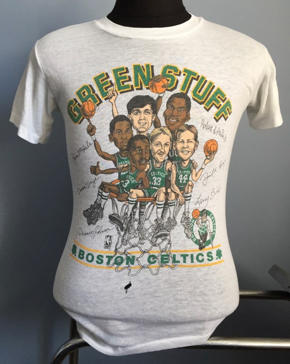 80s Vintage Boston Celtics Green Stuff 1987-1988 Nba Basketball