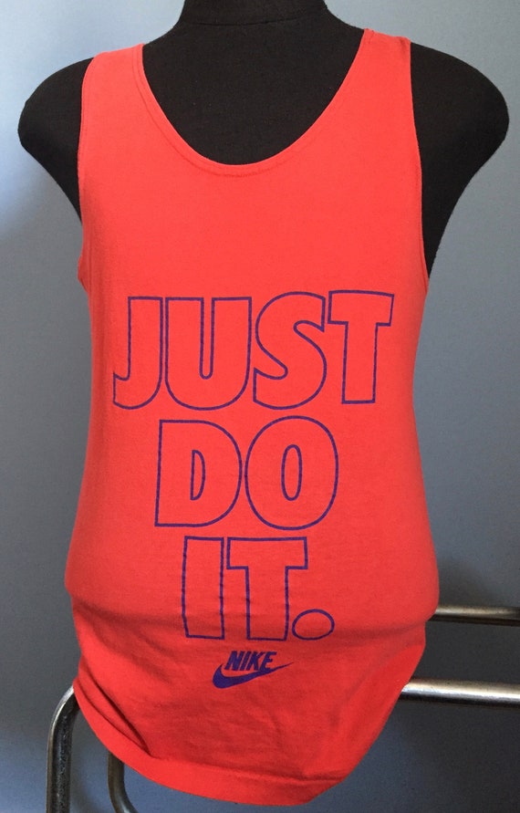80s Vintage Nike Just Do It shoes athletic tank top - Etsy España