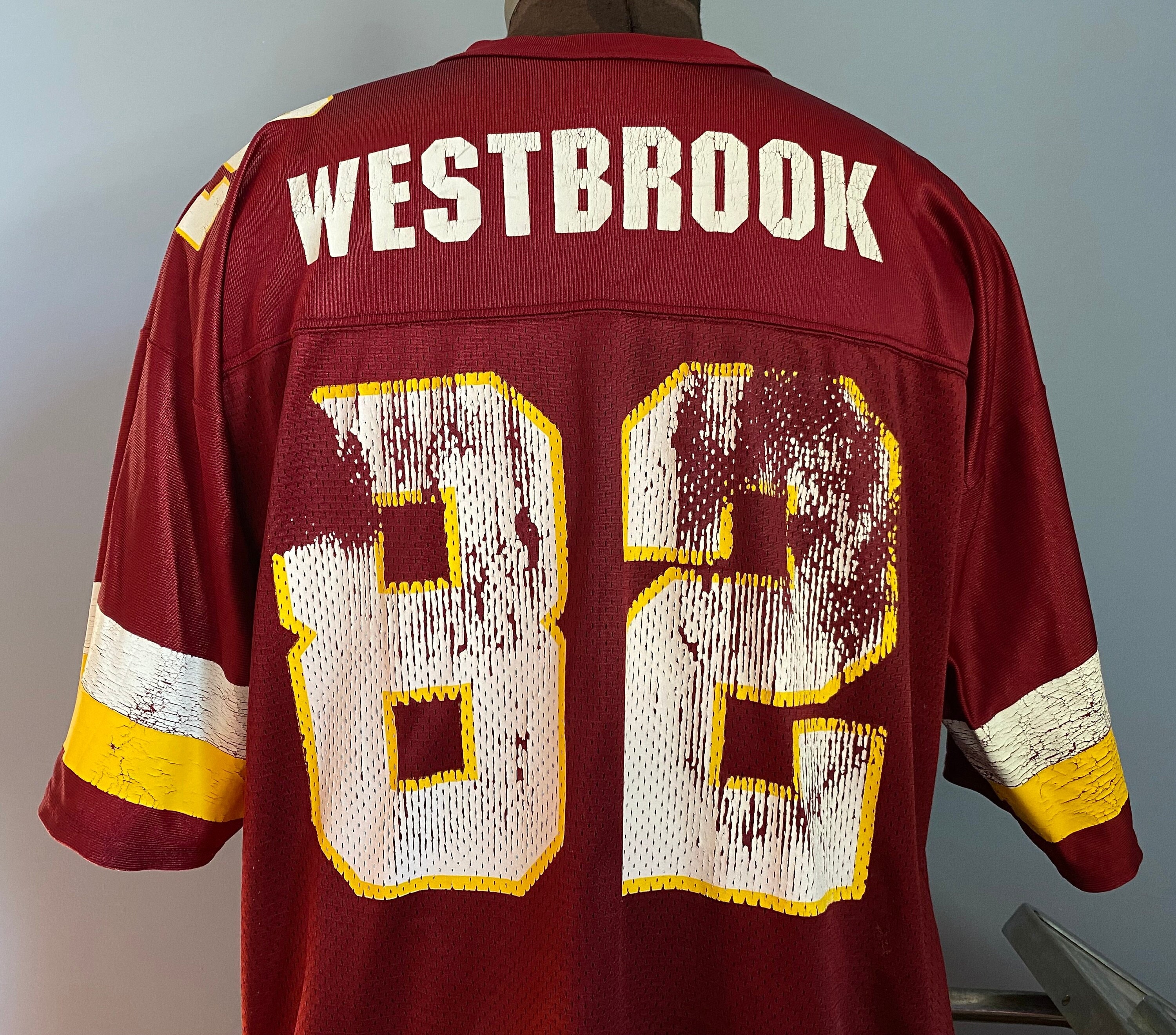 80s 90s ベルギー製 USルシタノスサンモール ユニフォーム XL Vintage 90s Michael Westbrook #82 Washington Football Jersey: Logo
