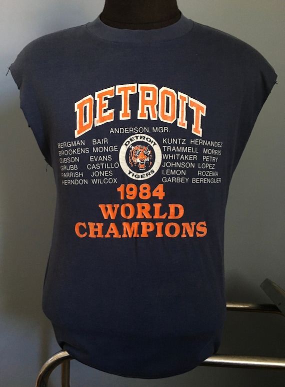 80s Vintage Detroit Tigers 1984 World Series Cham… - image 1