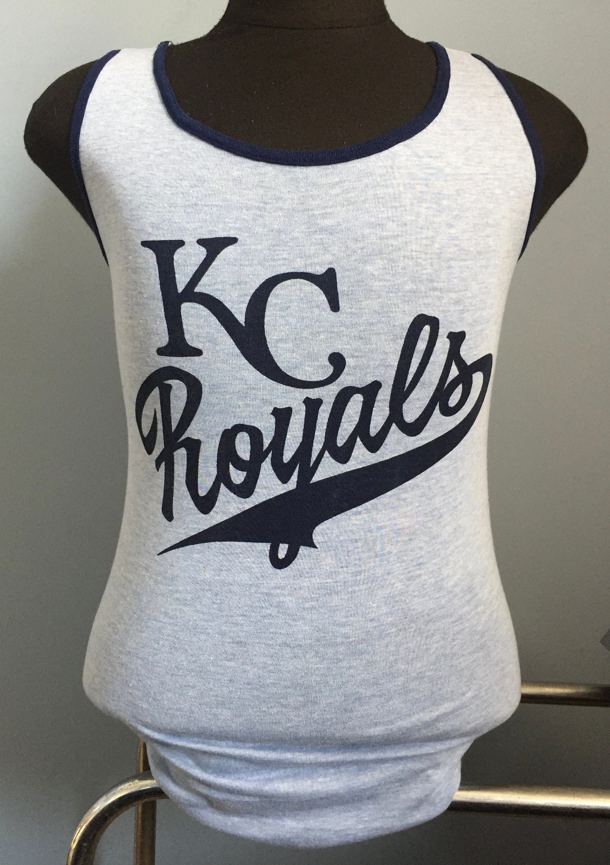 80s Royals Kansas City MLB Baseball Logo KC Crown t-shirt Small