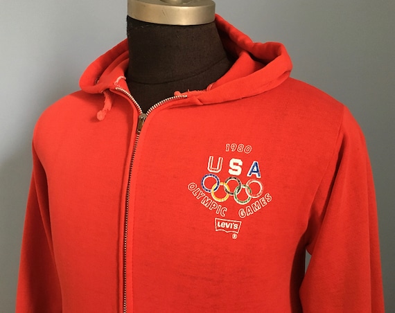 80s Vintage 1980 Olympic Games USA Olympics Lake … - image 1