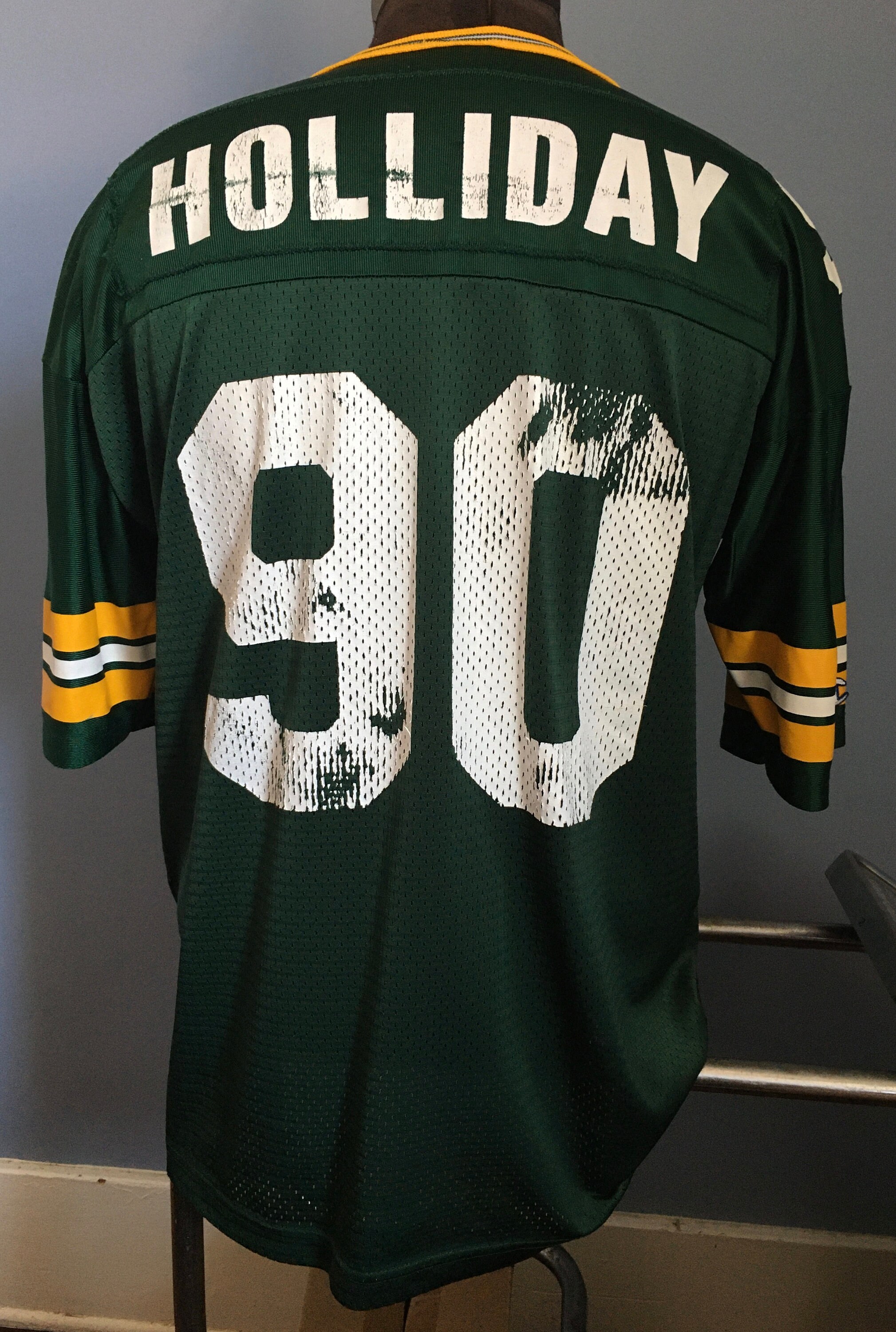 [レア]90s ウイルソン製 NFL グリーンベイ・パッカーズ ユニフォーム Vintage 90s Vonnie Holliday #90 Green Bay Packers Jersey: Champion