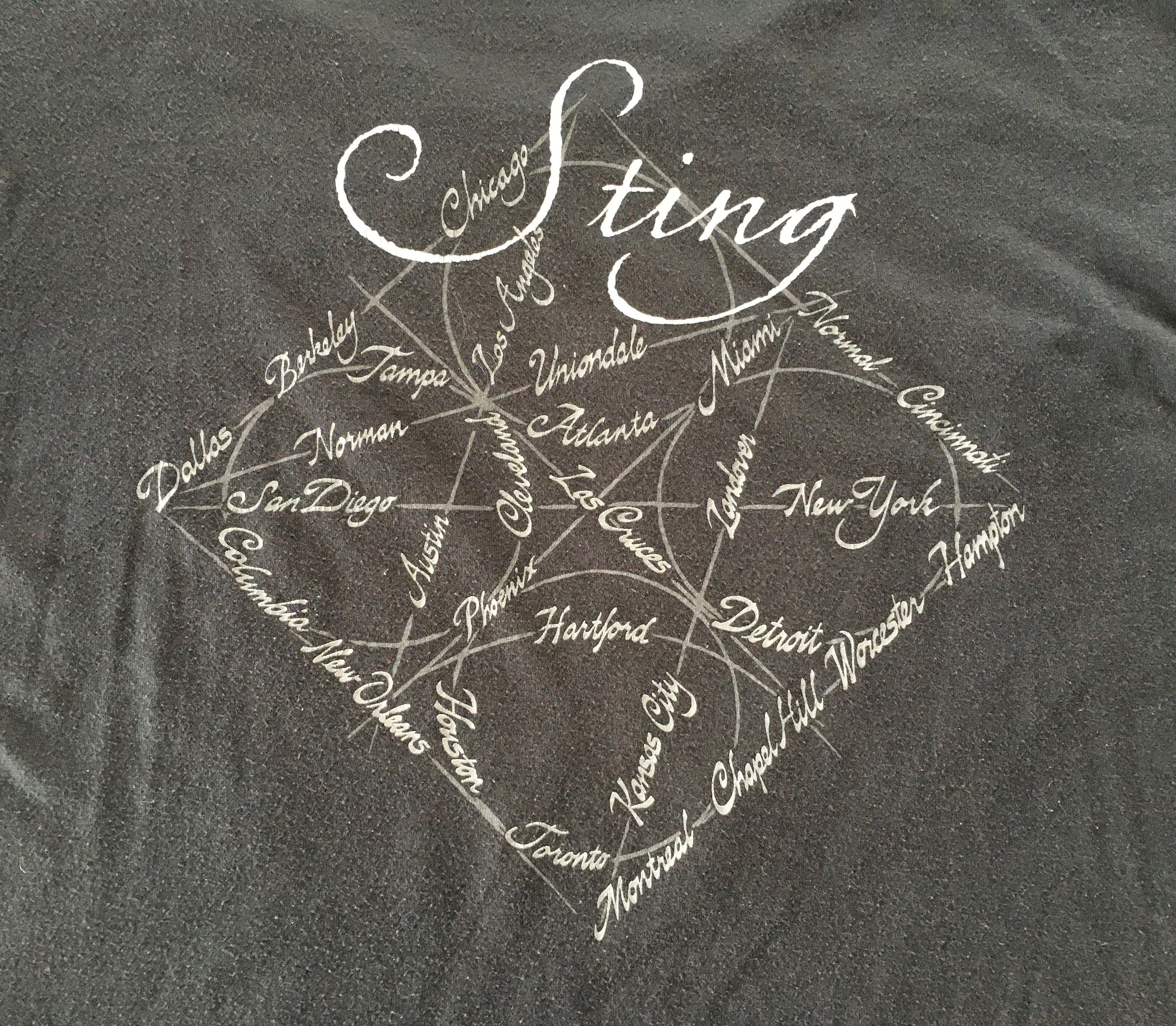 90s Vintage Sting the Soul Cages Tour 1991 Concert Promo T-shirt 