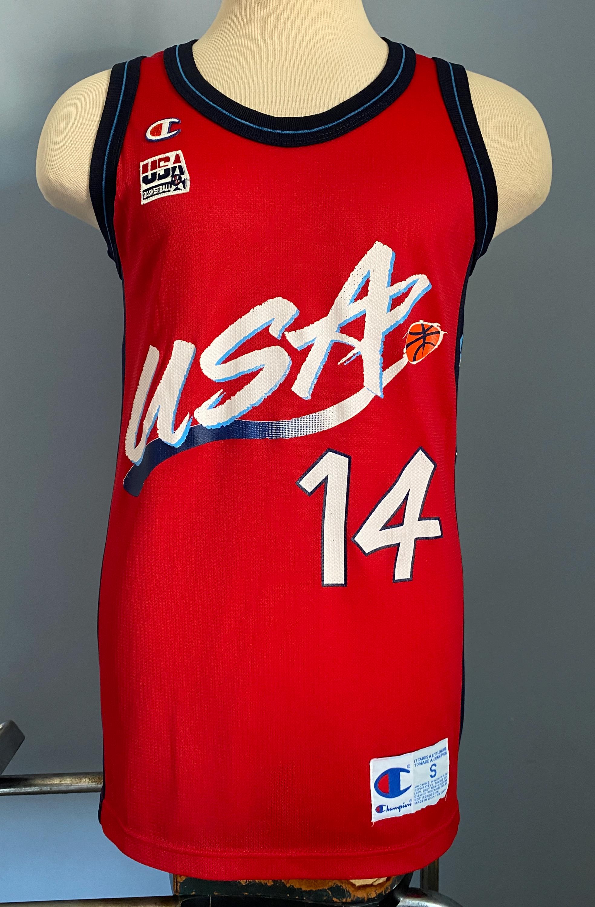 90s Vintage 1996 Atlanta Olympics #14 Smith Gary Payton Glenn