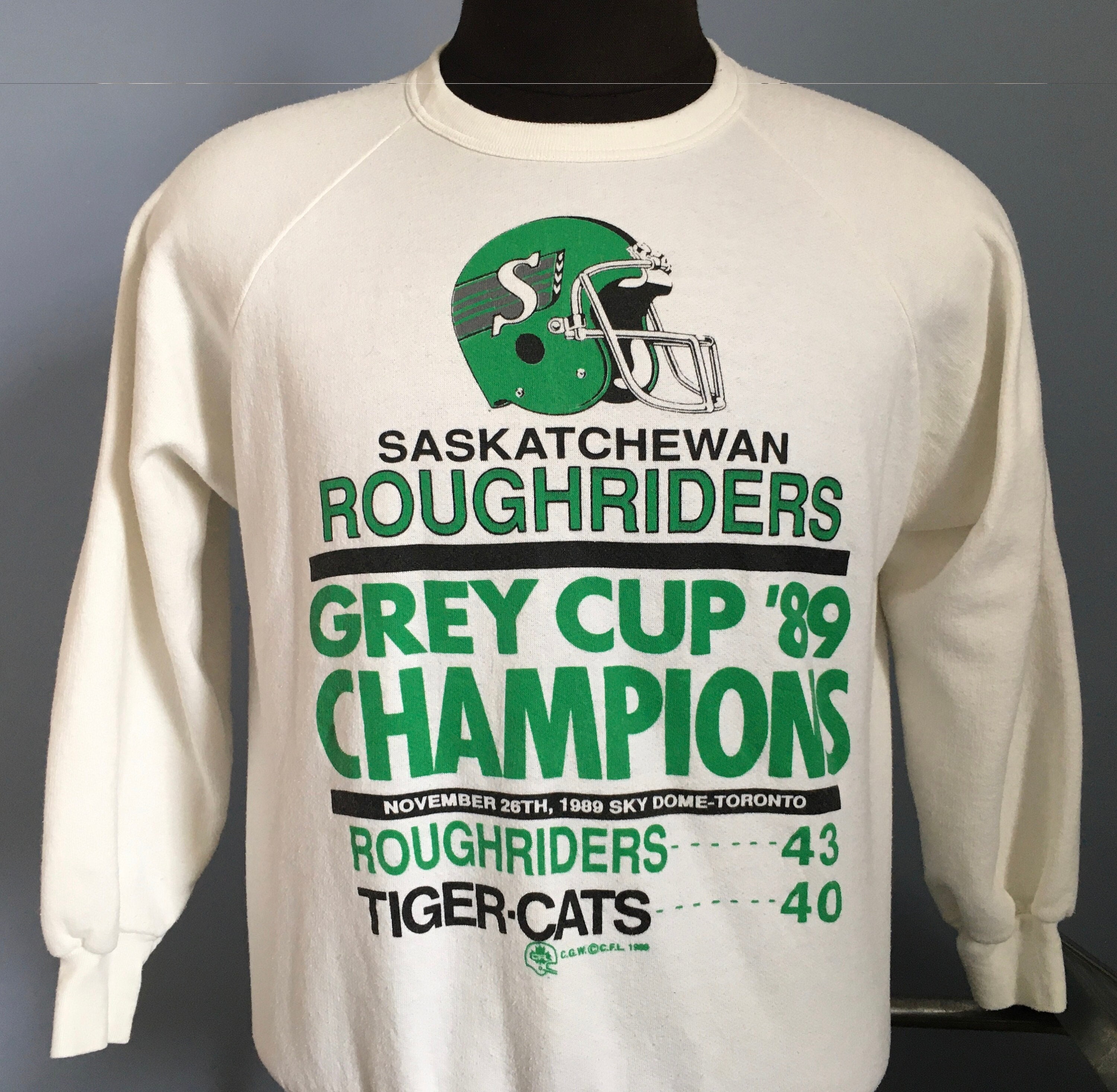 90s’VINTAGE SASKATCHEWAN ROUGHRIDERSマフラー Vintage saskatchewan roughriders cfl - Gem