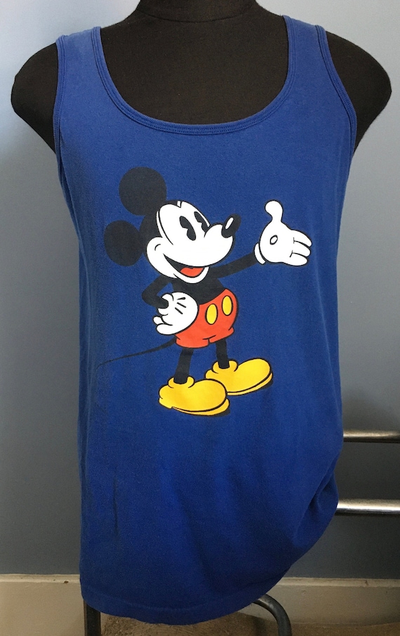 80s Vintage Mickey Mouse Walt Disney Cartoon Tank Top T