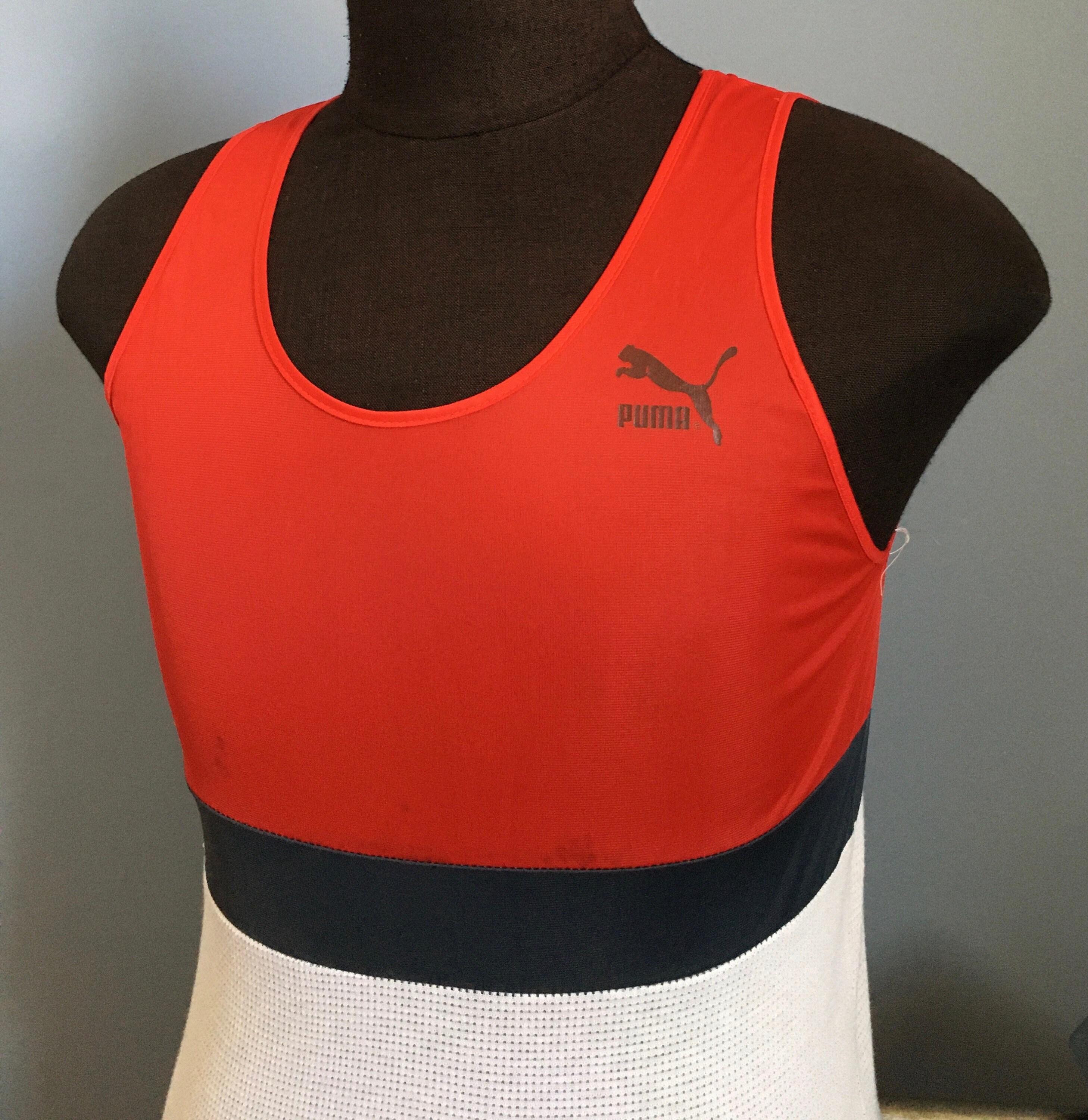 80s Vintage Puma Shoes Athletic Sports Running Track Tank Top