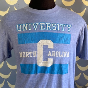 80s Vintage North Carolina Tarheels University UNC Chapel Hill Tar Heels college ncaa T-Shirt - SMALL