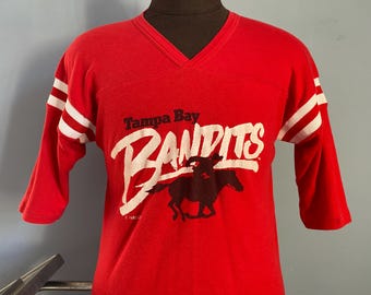 Camiseta vintage de fútbol americano de los Tampa Bay Bandits de la USFL de los años 80 (1982) - Mediana