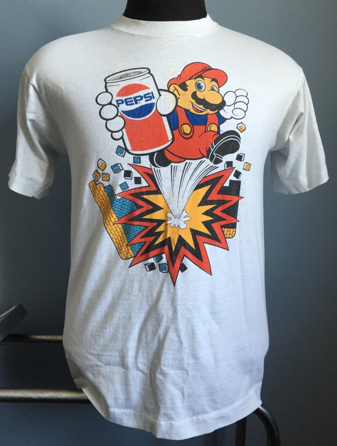 80s Vintage Nintendo Super Mario Bros Pepsi Video Game NES T-shirt