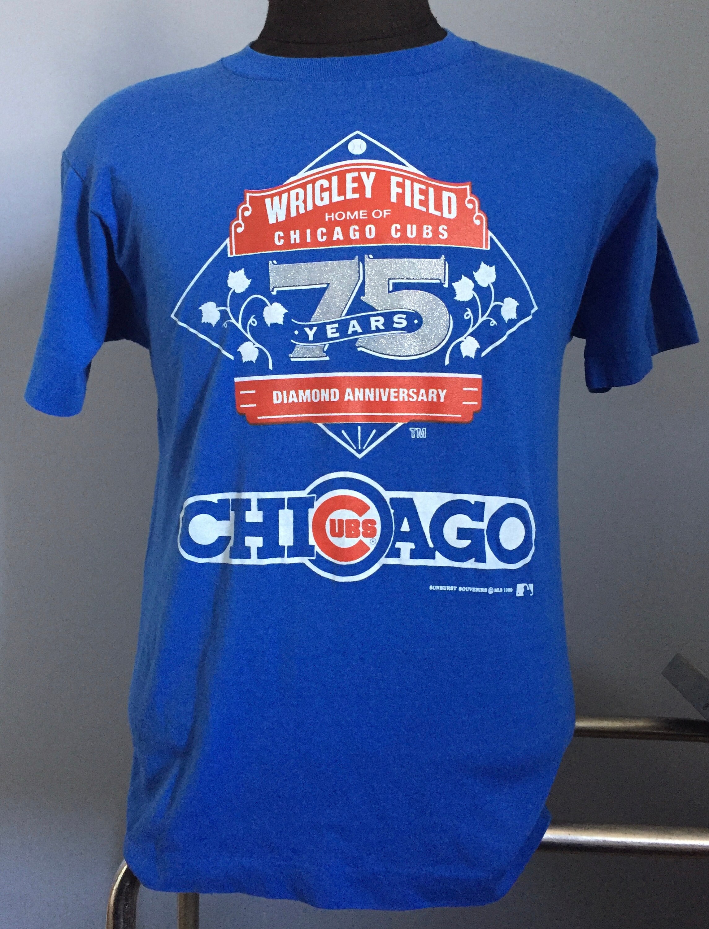 Vintage 80s Chicago Cubs Jersey Large MLB Baseball Wrigley 