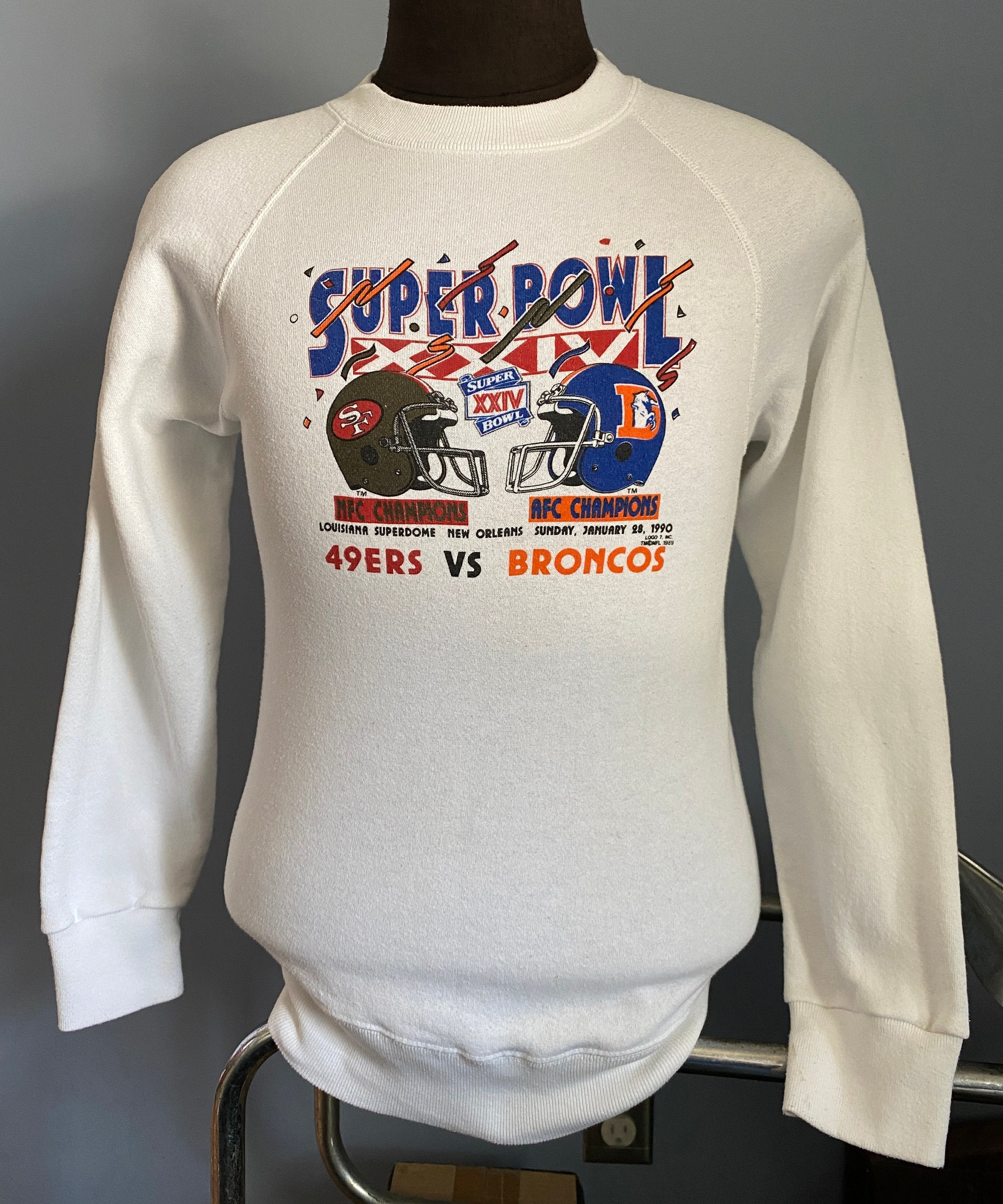 Vintage 90s Super Bowl XXIV Sweatshirt: 1990 San Francisco 49ers