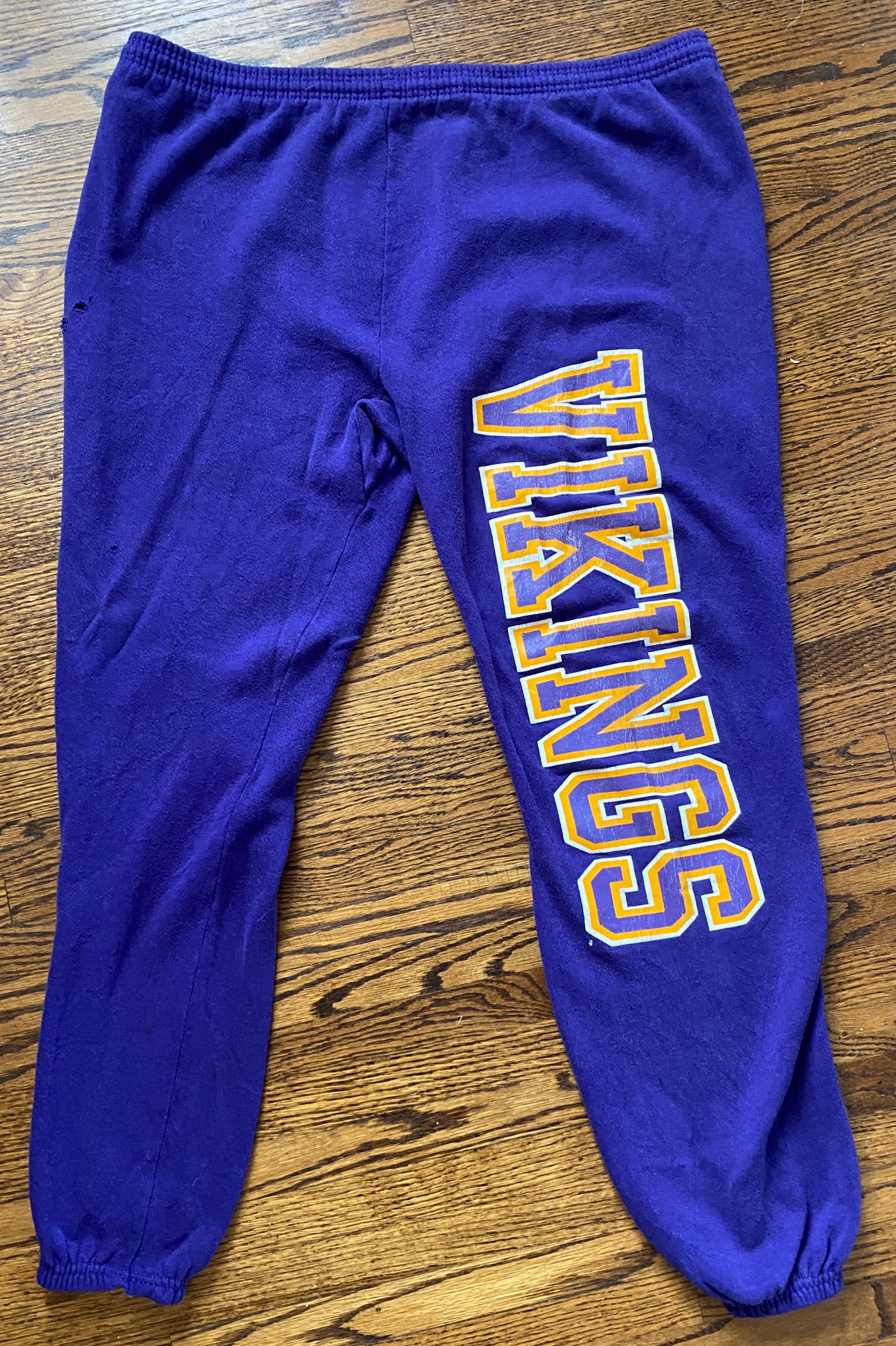 Vintage 80er Jahre Minnesota Vikings NFL Football Sweat Hose 