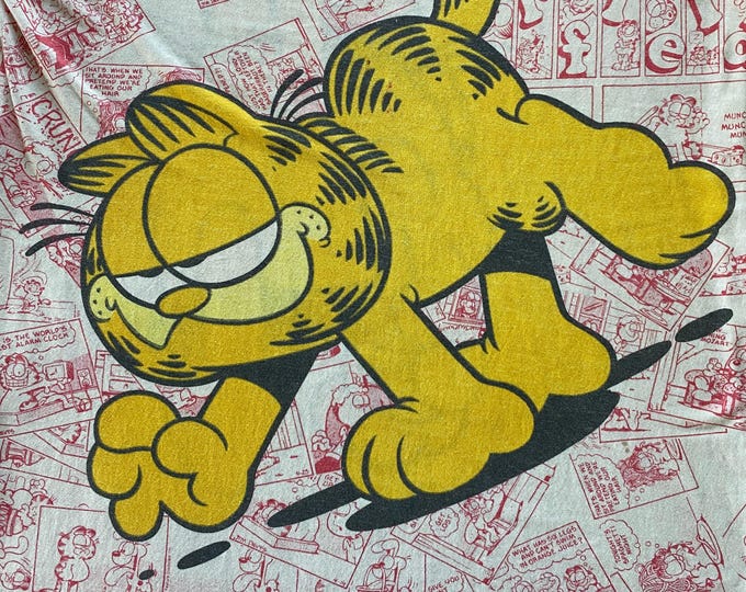 Vintage 80s Garfield Sleep Pajamas Night Shirt: 1989 - X-LARGE LONG - Etsy