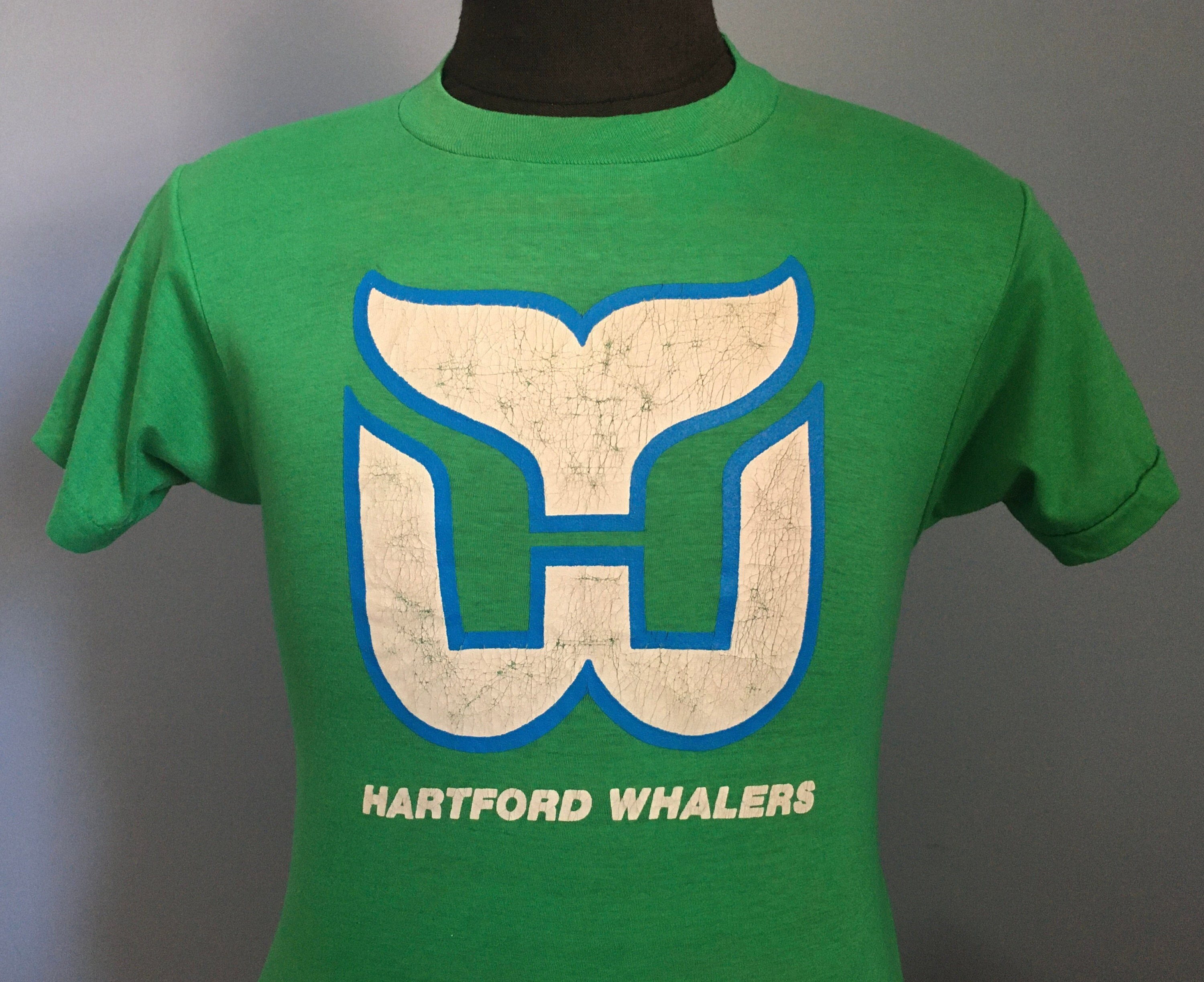 Rare Vintage Hartford Hockey Retro Whalers Classic T-Shirt Poster