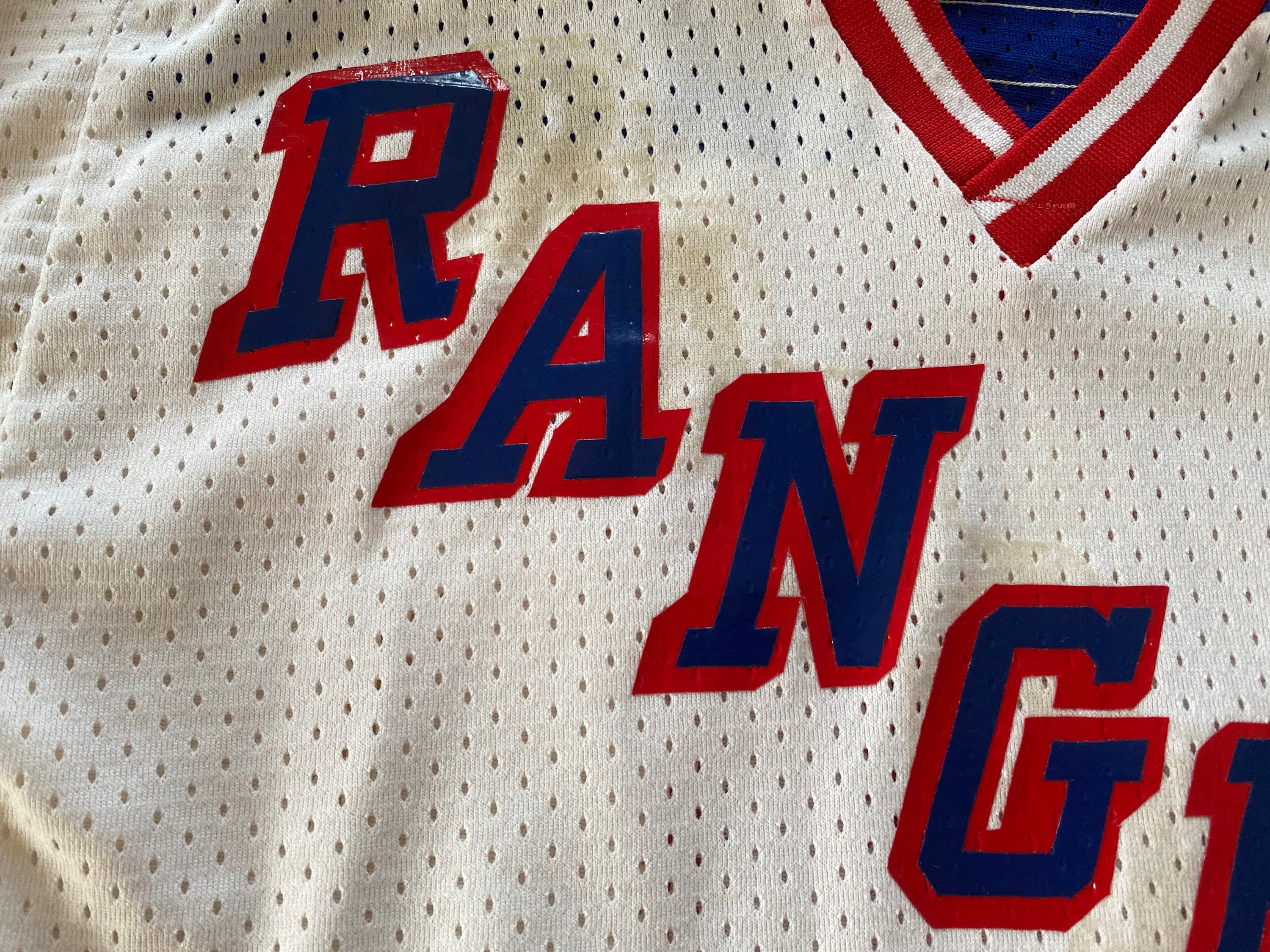 90s Vintage New York Rangers #9 Adam Graves Nhl Hockey Pro-gear 