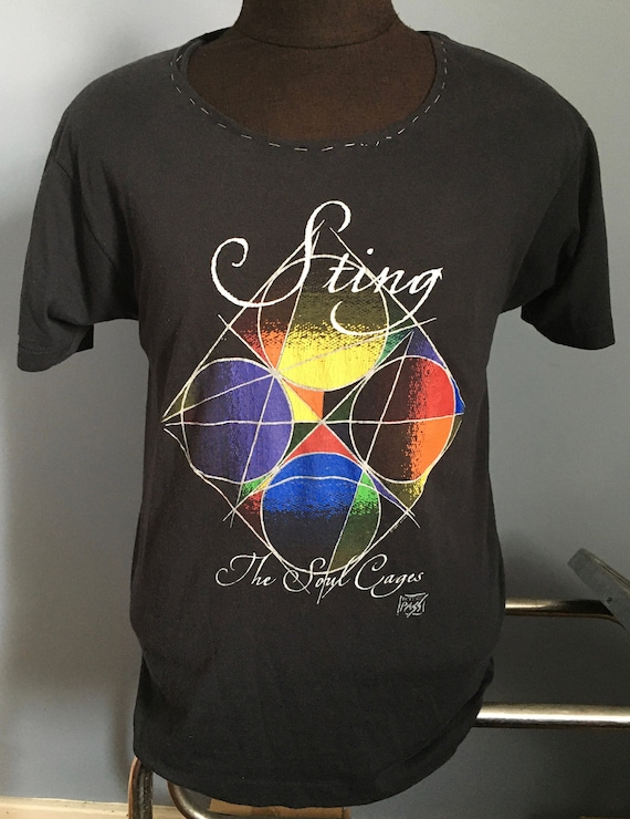 90s Vintage Sting the Soul Cages Tour 1991 Concert Promo T-shirt 