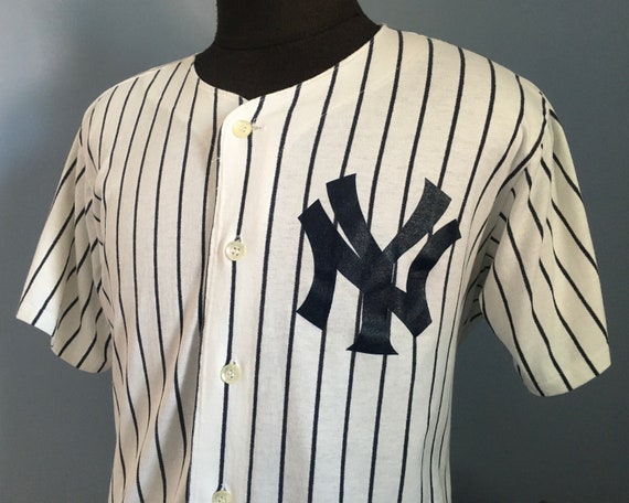 80s Vintage New York Yankees Pin Stripes Mlb Baseball Rawlings 